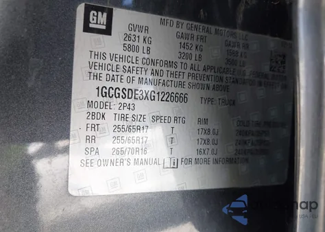 2016 Chevrolet Colorado Z71 from USA, damaged, VIN 1GCGSDE3XG1226666